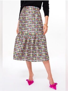 Tuckernuck Punchy Jacquard Pink Emilie Skirt SZ M EUC